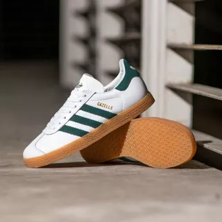 ADIDAS GAZELLE WHITE GREEN SOLE GUM ORIGINAL 100% - SEPATU ADIDAS ORIGINAL 100% - SEPATU PRIA