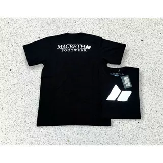 Kaos Macbeth Premium / Full Hangtag, Label & Asessoris Original / Logo Macbeth Depan & Belakang