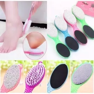 Alat pembersih kaki 4 in 1/ Foot Brush/ Sikat Kaki & Batu apung TUMIT TELAPAK KAKI PENGHALUS TUMIT ya