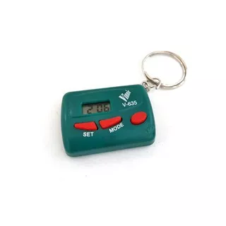 Gantungan Kunci Jam Digital Warna Hijau Dengan Mode Tanggal Bulan Digital Keychain Clock