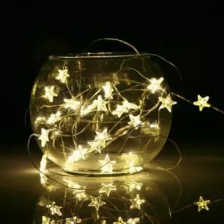 Lampu led star fairy lights 3m batre