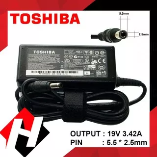 Adaptor Toshiba / Charger Laptop Toshiba 19V 3.42A (5.5 * 2.5mm) Original For L20 3000 1605 1675