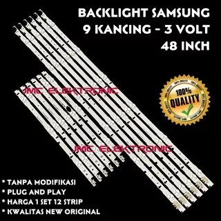 BACKLIGHT TV LED SAMSUNG 48 INC UA48J5100 UA48H6400 UA48H5500 UA48H5000 UA48J5600 UA48H5100 UA 48H5100 48J5100 48H6400 48H5500 LAMPU BL 48 INCH