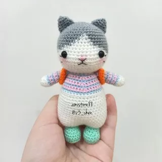 [PO] Boneka rajut amigurumi Kucing (Chubby Cat)