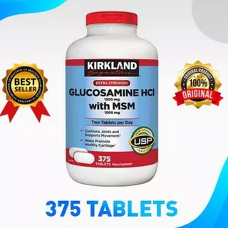 KIRKLAND GLUCOSAMINE GLUCOSAMIN WITH MSM 1500 MG 375 TAB BONE SUPPORT