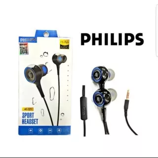 HEADSET HANDSFREE PHILIPS EARPHONE AT-121 HEADSET SPORT AT 121