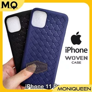 Case iPhone 6 7 8 11 X XS XR Pro Max All Type WOVEN SOFT CASE Ultra Slim Leather Texture Case