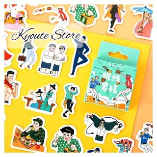 Sticker Deco Funny Boy Expression Scrapbook DIY Bujo Planner Diary Adhesive