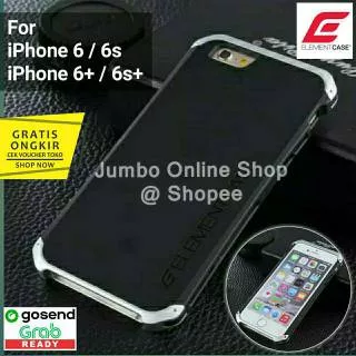 iPhone 6 6s Plus Full Cover Case Metal Bumper Aluminum ELEMENT SOLACE casing hp