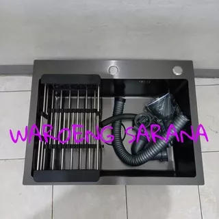 Wastafel Cuci Piring Hitam 6045 Stainless & Bak Cuci Piring Kitchen Sink