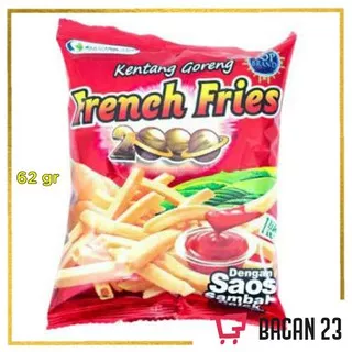 Siantar Top French Fries Kentang Goreng 2000 (62gr) / Cemilan Snack Kentang / Bacan 23 - Bacan23