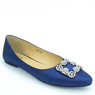 HANGUDU - Sepatu flat wanita balet shoes ladies Mano warna Navy