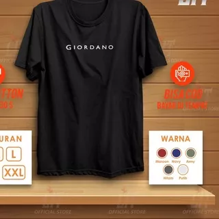 ? Baju Kaos GIORDANO Premium Quality Cotton Combed 30s Gramasi Tebal Branded LIT OFFICIAL ?