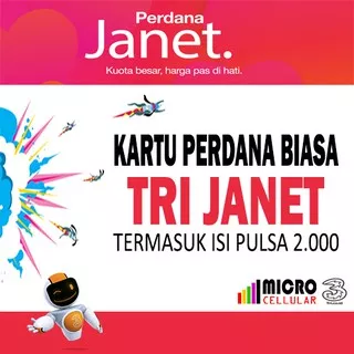 Kartu Perdana TRI Biasa Pulsa 2000 (Janet) Dapat Digunakan Secara Nasional di Seluruh Indonesia