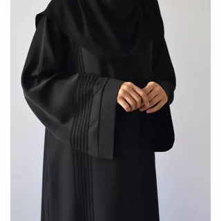 Exclusive Abaya Hitam Saku List Bahan Jet Black Saudi Kwalitas Boutique Maxi Saudi Jubah Hitam Turki