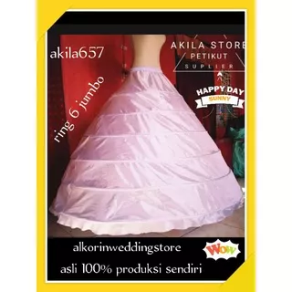 Petticoat/pertikut Rok Dalam Pengembang Gaun Pengantin Wedding Dress Ring 6 jumbo