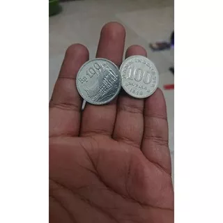 koin kuno 100 rupiah rumah gadang 1973 Tebal bersih