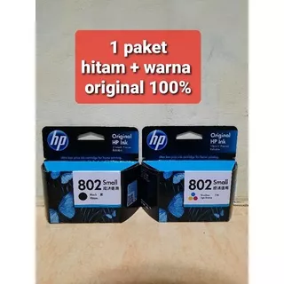 CARTRIDGE RESMI HP 802 BLACK + COLOUR HP Deskjet 1000,1010,1050,1510,2000,2050 ORIGINAL 100%