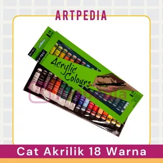 Cat Akrilik V-TEC ACRYLIC COLOURS 6 ML SET 18 / V-TEC CAT AKRILIK 18 WARNA (618)