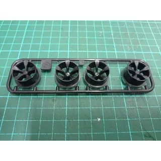 Velg 5 Five Spoke Hitam PP Bukan Carbon Loose Kit Original Tamiya