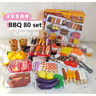 Mainan BBQ TIME ISI 80 PCS || Mainan bbq playset | mainan masak masakan anak | mainan barbeque grill