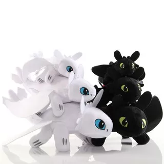 Boneka Naga How To Train Your Dragon 3 Light Fury Toothless Night Plush Lembut Warna Putih