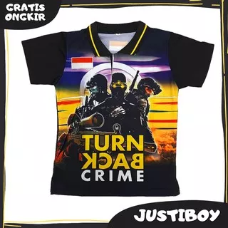 Baju Kaos Wangki Anak Turn Back Crime Lengan Pendek Gambar Full Printing