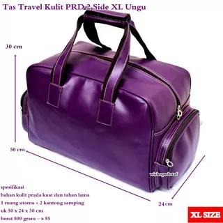 Tas Pakaian Besar Travel Kulit PRD 2 Saku XL ungu