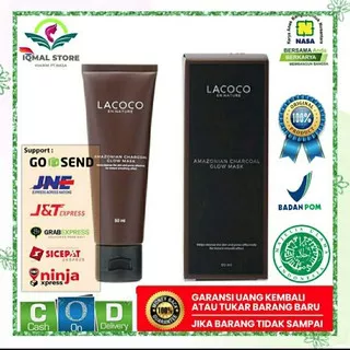 LACOCO AMAZONIA CHARCOAL GLOW MASK  LACOCO ORIGINAL MASK  Masker Produk Nasa Resmi(!00% Original)