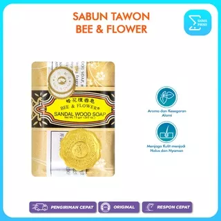 SABUN TAWON BEE FLOWER SANDALWOOD 125gr SABUN BATANG BEE & FLOWER BAR SABUN MANDI HALAL SABUN GATEL