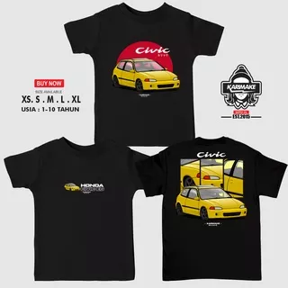 Kaos Baju Anak HONDA CIVIC EG ESTILO JDM Kaos Otomotif - Karimake