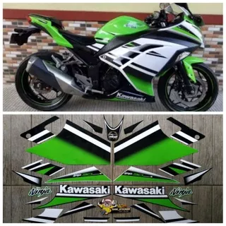 Striping Sticker Lis Body Motor Ninja 250 Fi ABS Tahun 2015 30th Anniversary