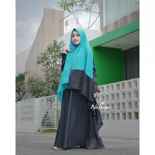 Qabila Hijab cantik 2 warna syari cantik warna bagus 2 warna tangan bolong qabila jilbab instan