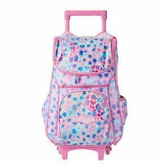 Smiggle Bag Mirage Light Access Trolley Backpack - Pink