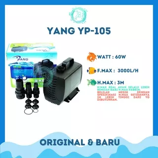 YANG YP 105 60W 3m Pompa Air Celup Submersible Water Pump Aquarium Aquascape Kolam Hidroponik