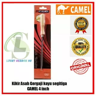 Kikir Gagang Kayu Camel Bagus Murah/Kikir Segitiga 4 inch