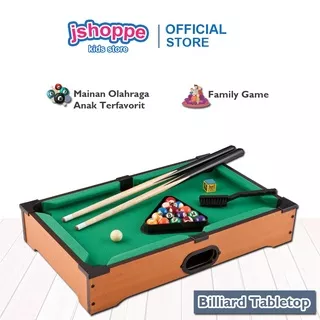 JSHOPPE Mainan Pool Table / Billiard Kayu Asli / Asian Games Billiard