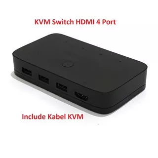 KVM Switch 4 Port HDMI USB Sharing LCD Printer Keyboard Mouse