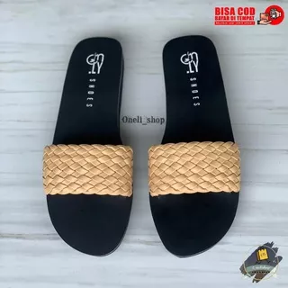 Sandal tali wanita platform sandal croco sendal spon sandal spon sandal flat