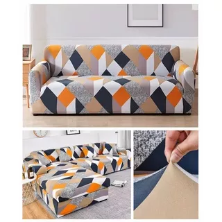 NEW Elastic Sofa Cover Pattern / Sarung Penutup Sofa Elastis Stretch Corak