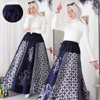 Rok cap Sogan bawahan wanita panjang By SVJ Rok Sogan Batik Modern Klasik Rok Payung