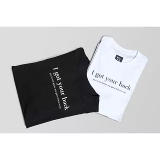 Oversized T-shirt U.S Prima Cotton 30s | Black/White - UNISEX | I Got Your Back