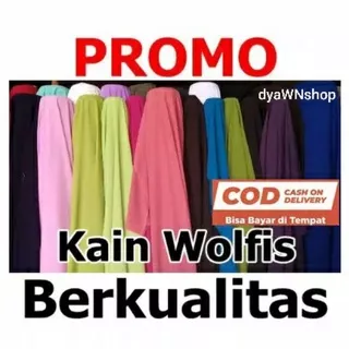 (3Meter) Kain Wolfis Wolpeach Wolvis Termurah premium grade gamis tunik fashion