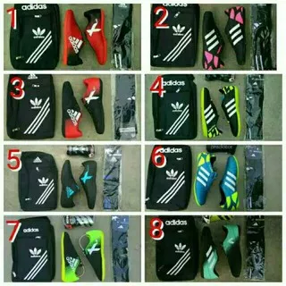 [Paket komplit) sepatu futsal adidas messi biru hitam gold