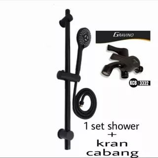 Hand shower tiang set paket murah kran cabang