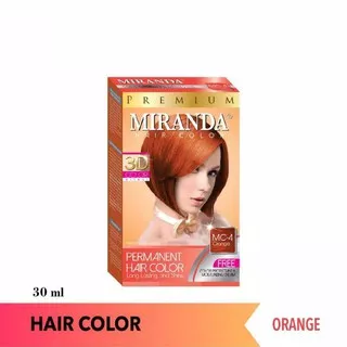 MIRANDA Hair Color Orange MC-04 (30MLx2) + 10ml | Semir Rambut| Pewarna Rambut Miranda | Cat Rambut