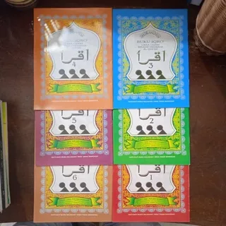 Buku IQRO` Jilid 1 - 6 ( set) Cara Cepat Belajar Membaca Al-Qur`an