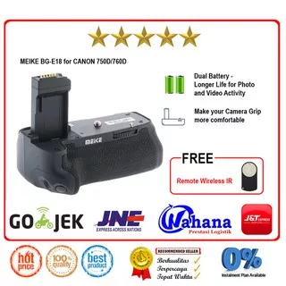 Meike Battery Grip BG-E18 For Canon EOS 750D-760D Bonus Wireless IR Remote Shutter