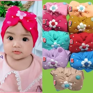 Turban Anak Bayi Pita Polos 0-3 tahun - Bandana Bayi Perempuan - Ciput Bayi motif 1