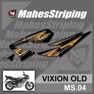 Striping Vixion Old - Stiker Variasi Lis Motor Motif Gold Emas Grafis-04